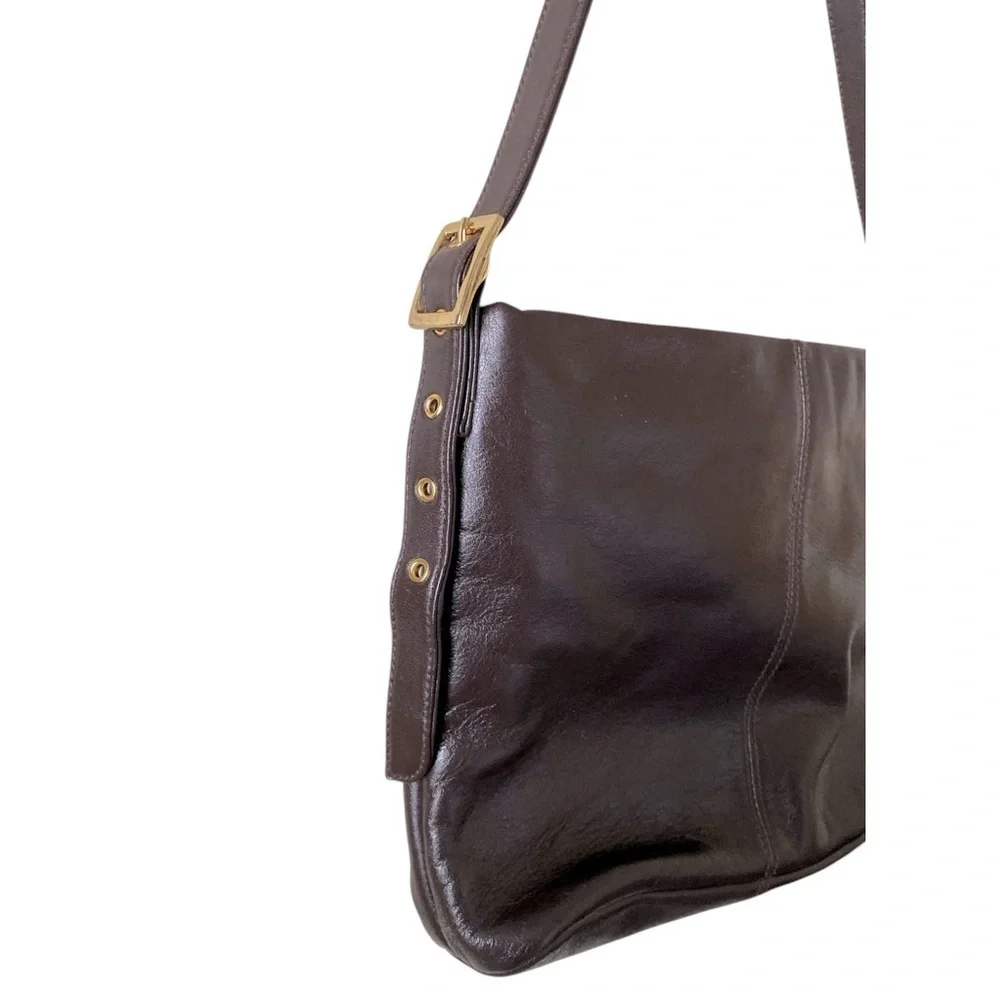 Etienne Aigner Vintage Genuine Cowhide Brown Leather Crossbody Handbag OS